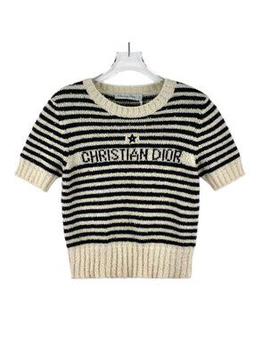Dior color-block striped cotton knit T-shirt